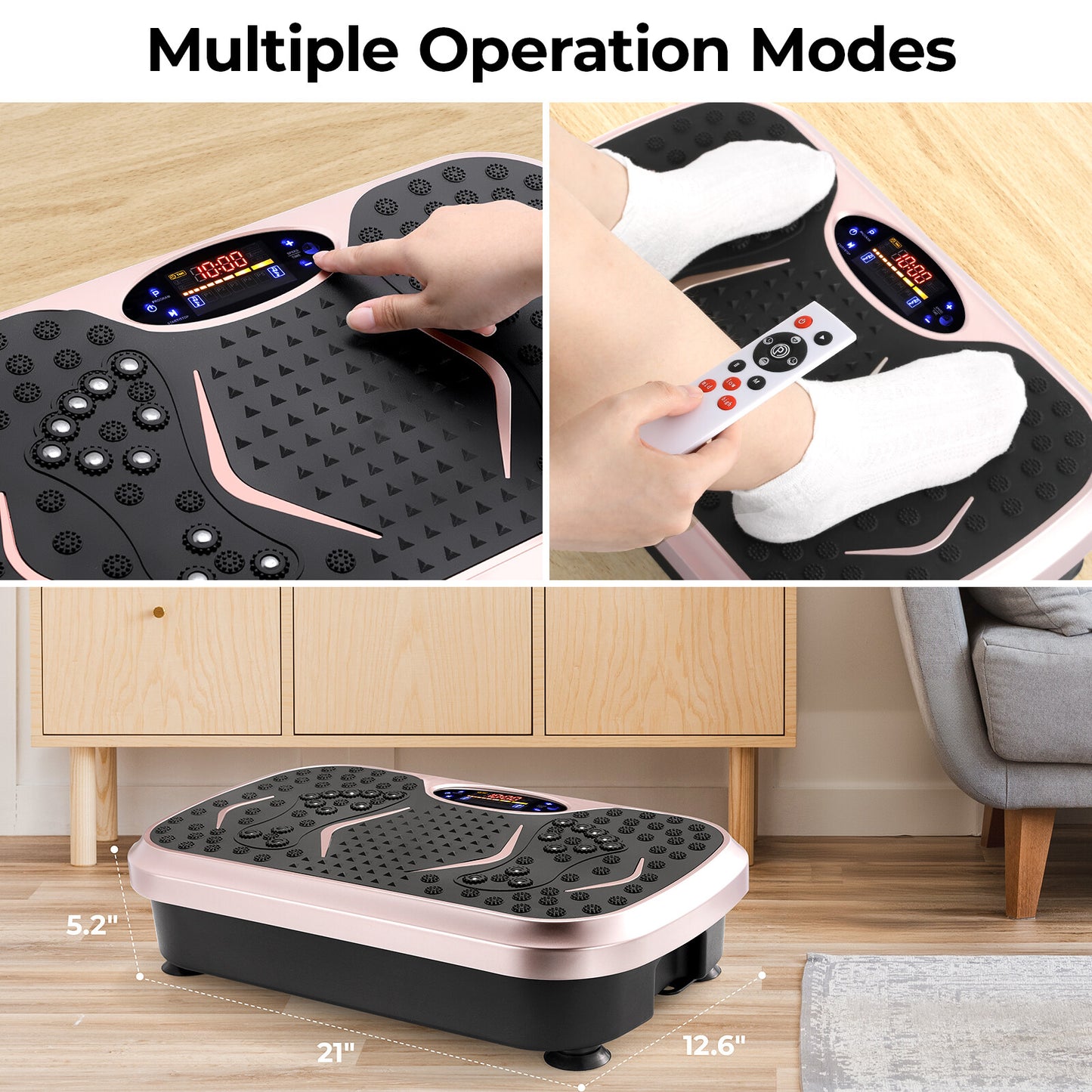 Vibration Plate,Fitness Vibration Board for Home,Full Body Exercise Machine,Fat Burning & Muscle Building,Body Shaper Trainer