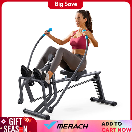 UTRYUP Sculls Rowing Machine Smooth Rowing Experience Space-Saving Ergonomic Seat Adjustable Footrests Quiet Operation Home Gym