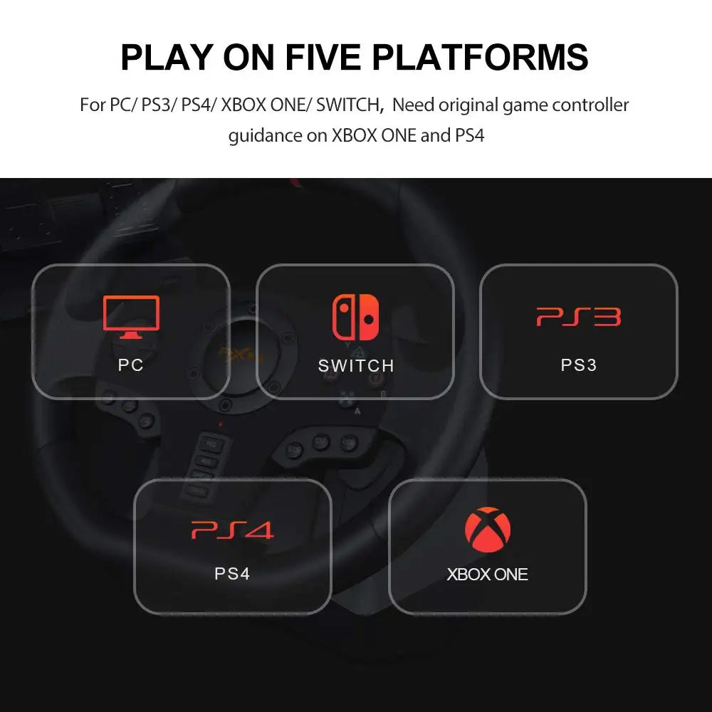 PXN V900 Gaming Steering Wheel Volante PC Racing Wheel 270°/900° Pedals for PC Windows/PS3/PS4/Switch/Xbox One/Xbox Series X/S