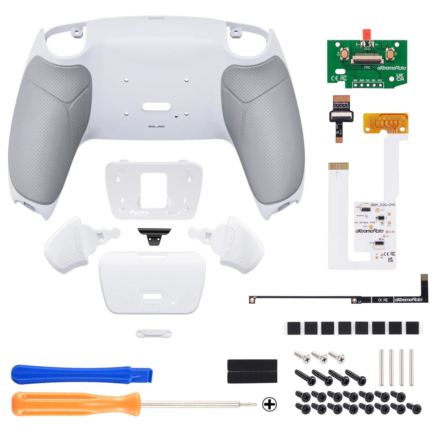 eXtremeRate Back Paddles Programable RISE V3 Remap Kit for ps5 Controller BDM-030/040/050, Upgrade Board Back Shell Back Button