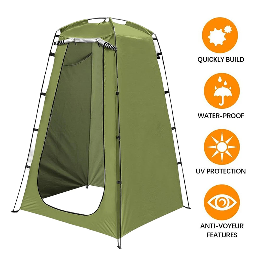 Outdoor Mobile Toilet Tent Folding Camping Privacy Bathing Shelter Tent Waterproof UV Protection Tear-resistant for Camp Fishing