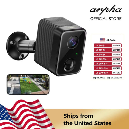 1/2PCS Arpha Wifi Camera 1080P Outdoor&Home Surveillance Camera 2 Way Audio w/ Alarm Night Vision Ip Camera Waterproof Cloud Stg