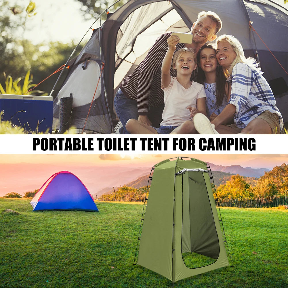 Outdoor Mobile Toilet Tent Folding Camping Privacy Bathing Shelter Tent Waterproof UV Protection Tear-resistant for Camp Fishing