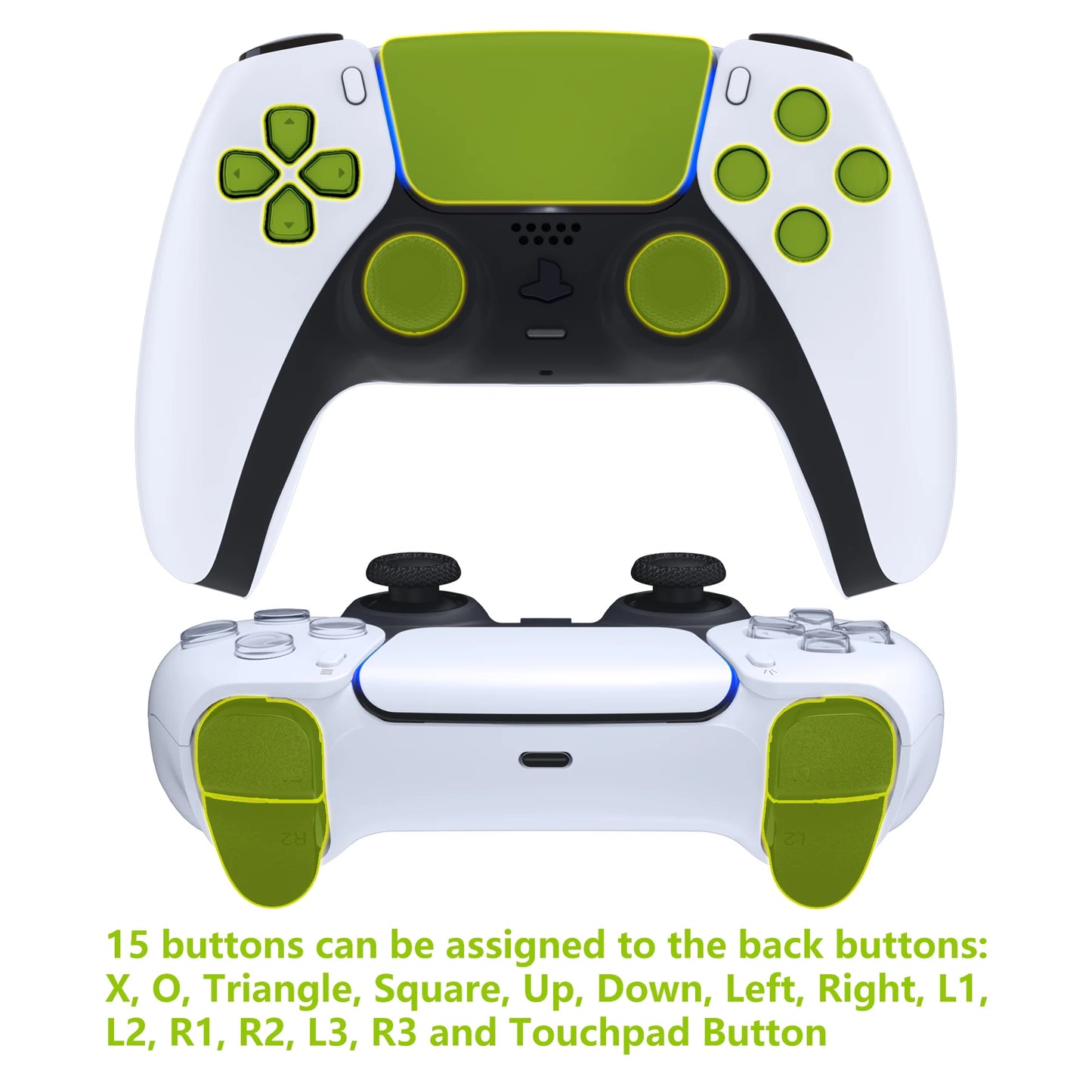 eXtremeRate Back Paddles Programable RISE V3 Remap Kit for ps5 Controller BDM-030/040/050, Upgrade Board Back Shell Back Button