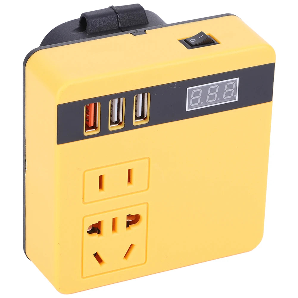 120W Electric Tool Battery Inverter DC 18V to 220V AC Multi-Function Household Smart Transformer for DeWalt Makita Milwaukee