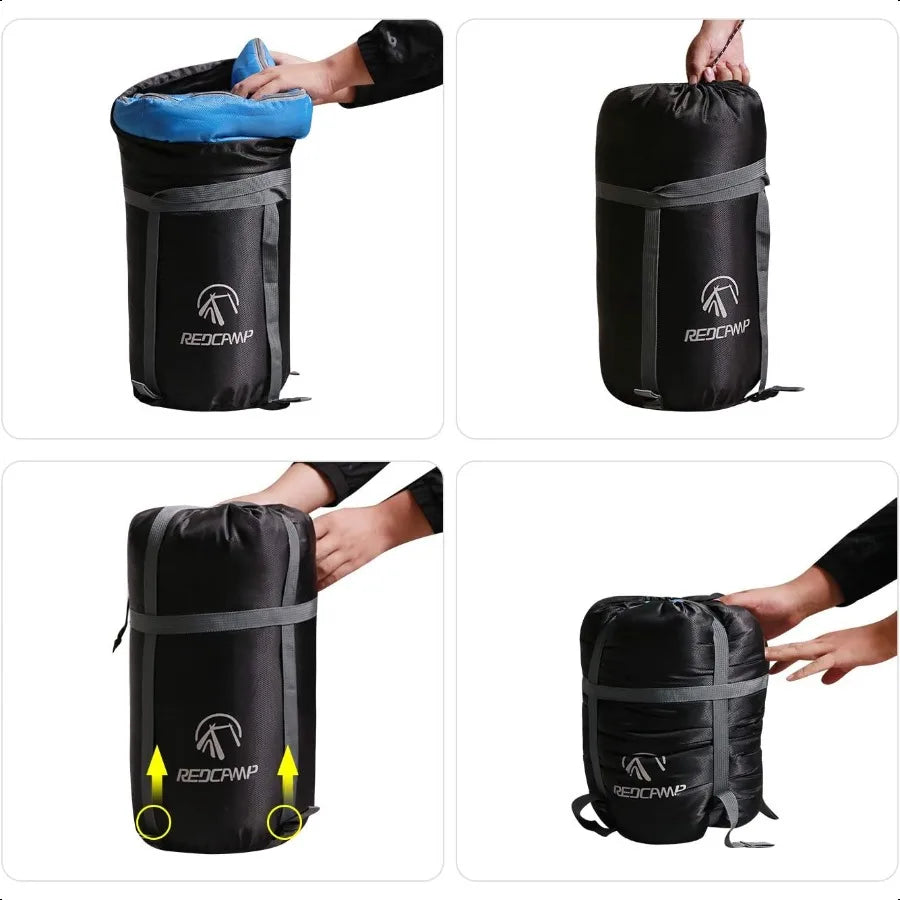 Sleeping Bag Stuff Sack Black M L XL and XXL Comprion Sack Great for Backpacking and Camping