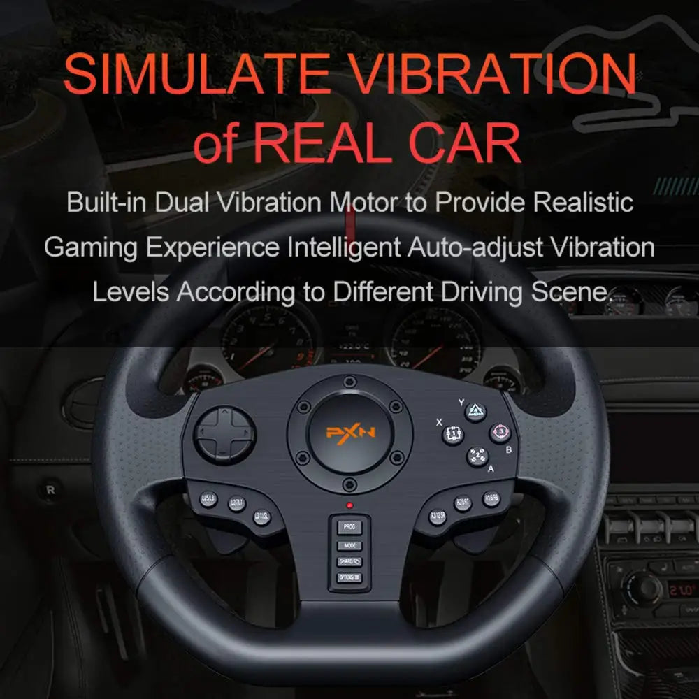 PXN V900 Gaming Steering Wheel Volante PC Racing Wheel  270°/900° Pedals for PC Windows/PS3/PS4/Switch/Xbox One/Xbox Series X/S