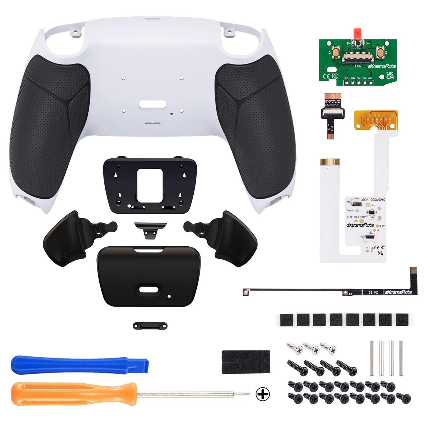 eXtremeRate Back Paddles Programable RISE V3 Remap Kit for ps5 Controller BDM-030/040/050, Upgrade Board Back Shell Back Button