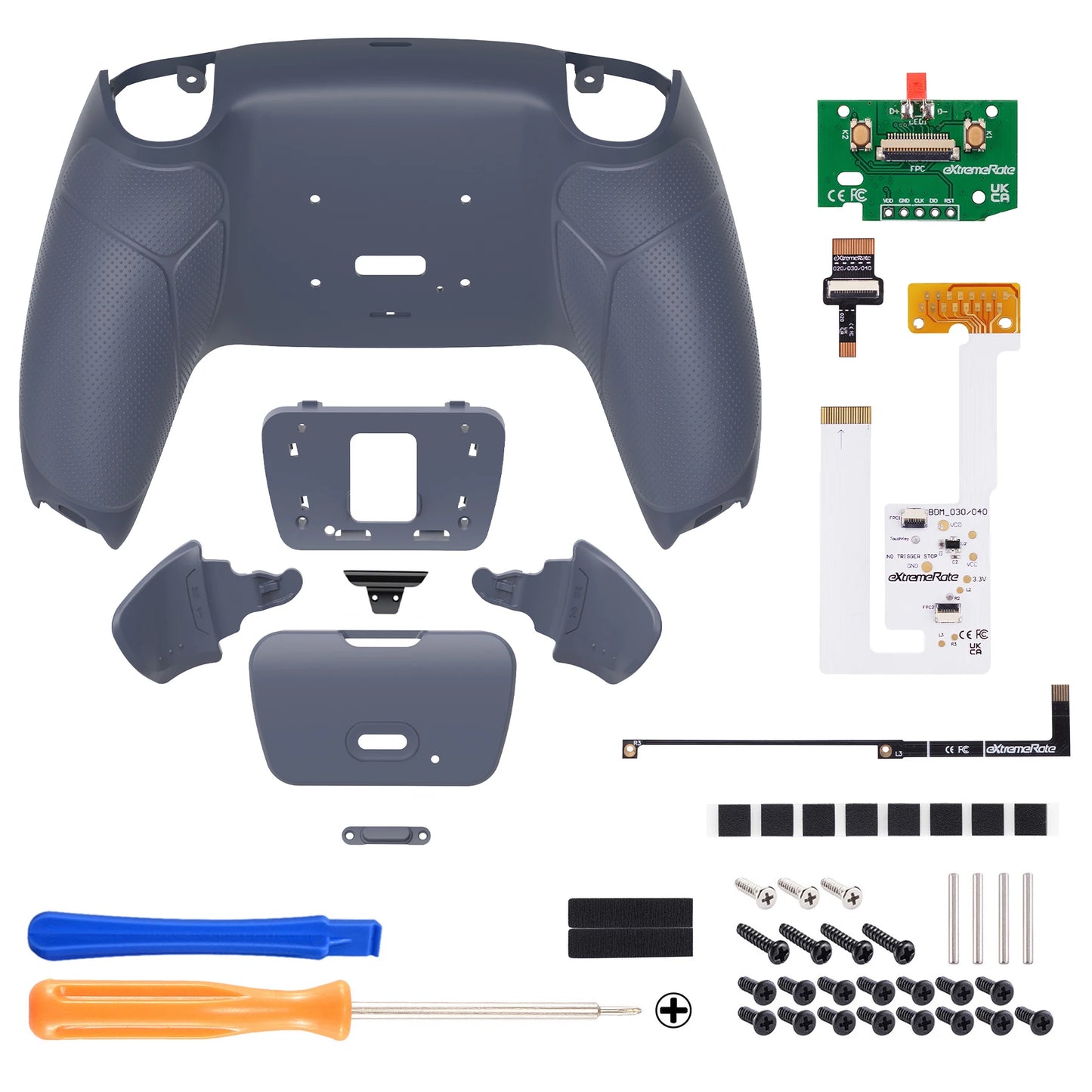 eXtremeRate Back Paddles Programable RISE V3 Remap Kit for ps5 Controller BDM-030/040/050, Upgrade Board Back Shell Back Button