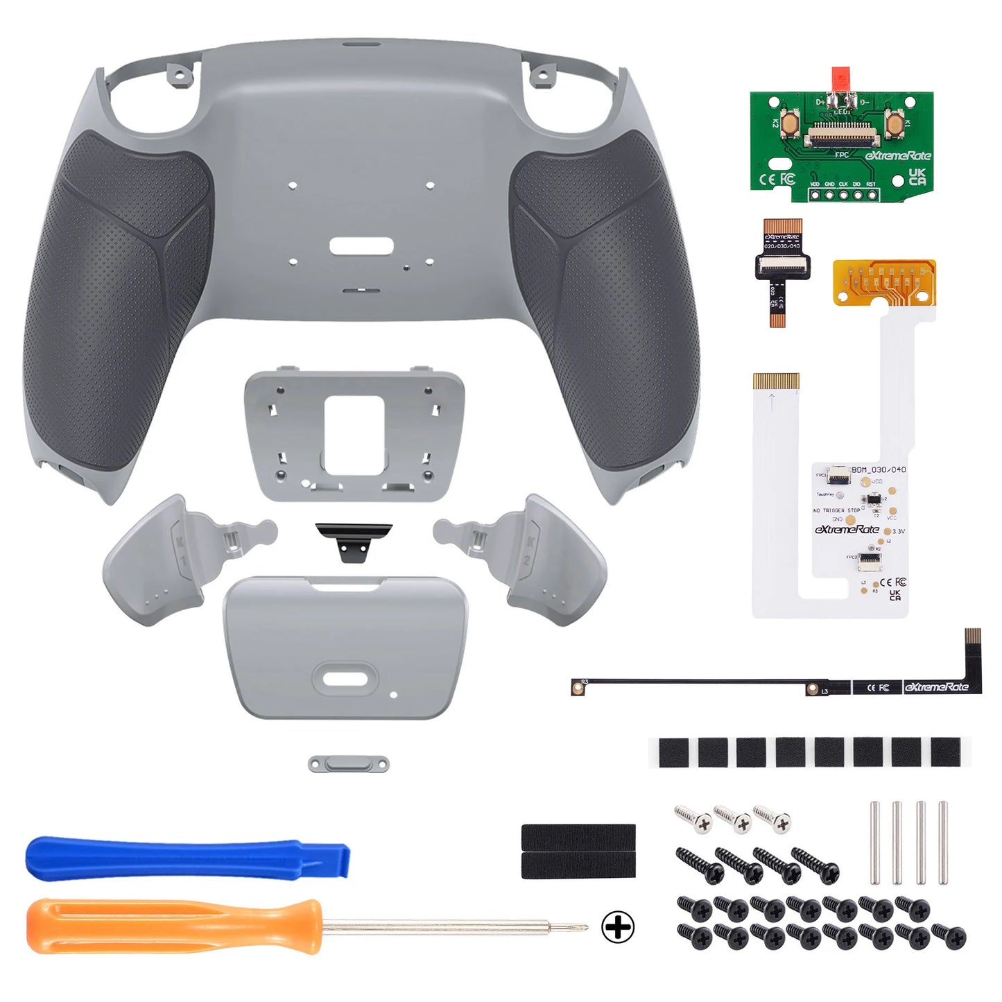 eXtremeRate Back Paddles Programable RISE V3 Remap Kit for ps5 Controller BDM-030/040/050, Upgrade Board Back Shell Back Button