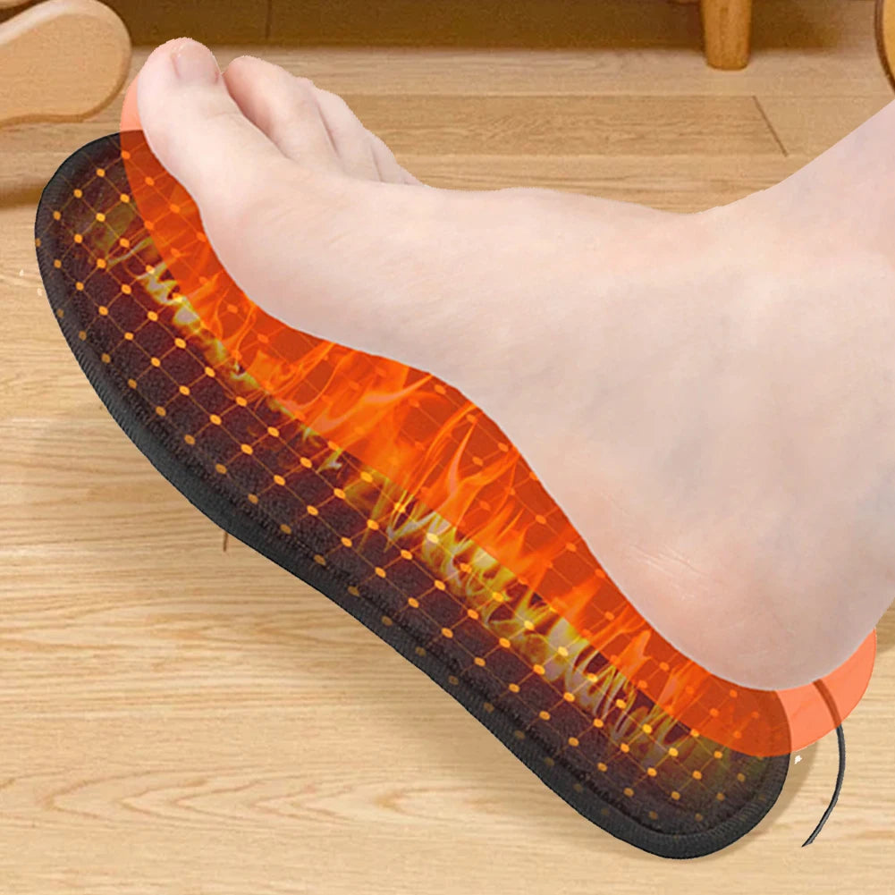 USB Heated Shoe Insoles Feet Warm Sock Pad Mat Winter Electric Heated Insoles for Women Men