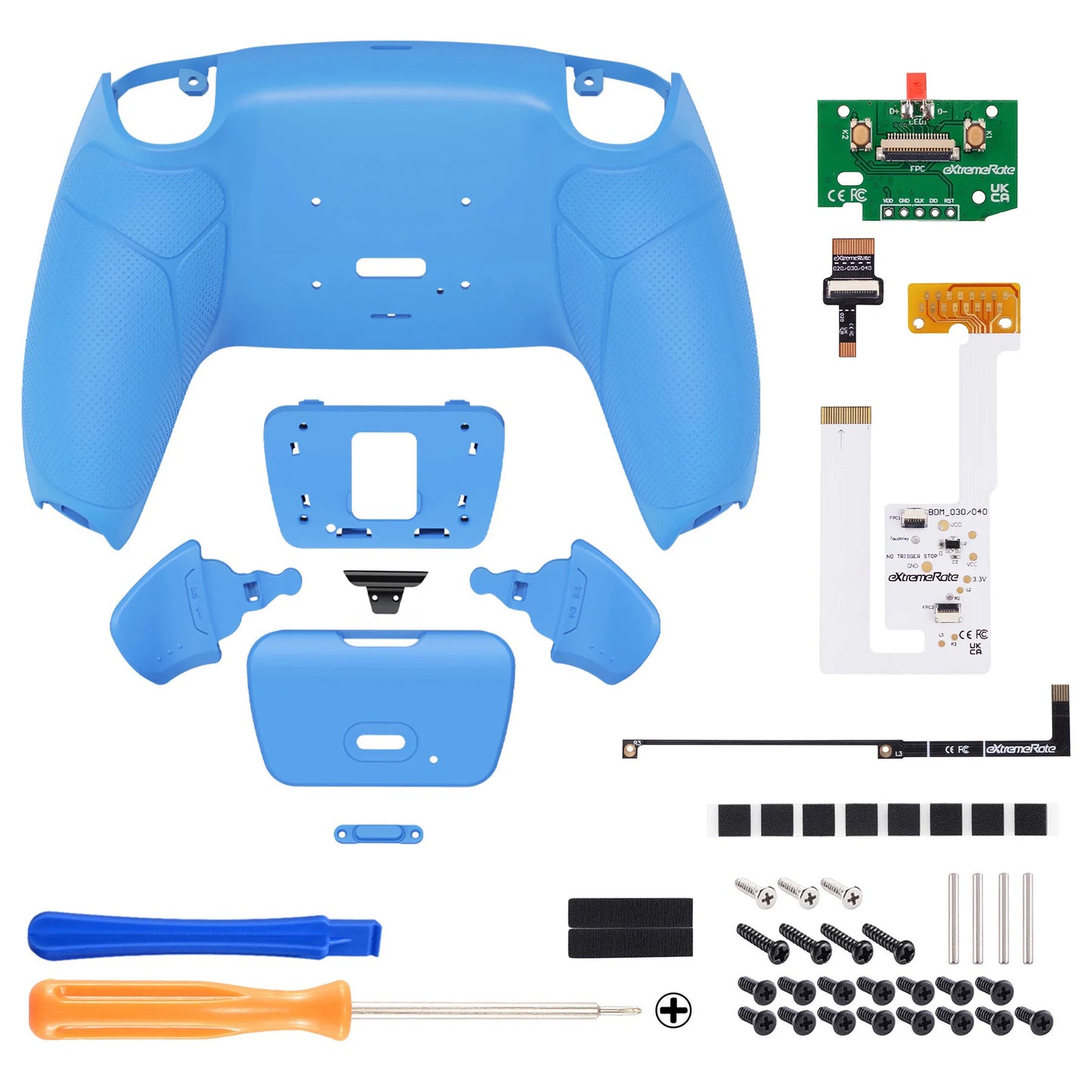 eXtremeRate Back Paddles Programable RISE V3 Remap Kit for ps5 Controller BDM-030/040/050, Upgrade Board Back Shell Back Button