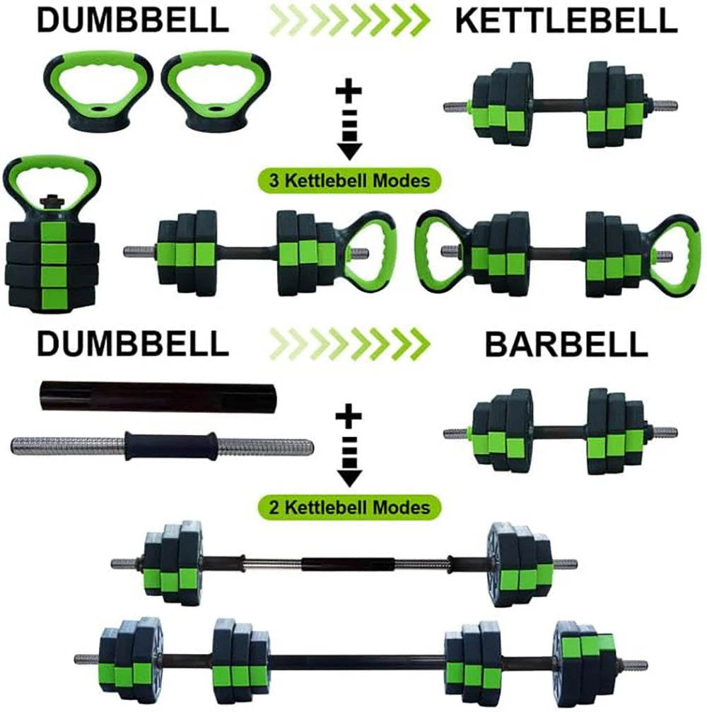 66lbs/88lbs Weight 4 in 1 Adjustable Kettlebell Set  Dumbbell Set Used as Kettlebells Barbell Push up Stand for GYM Home