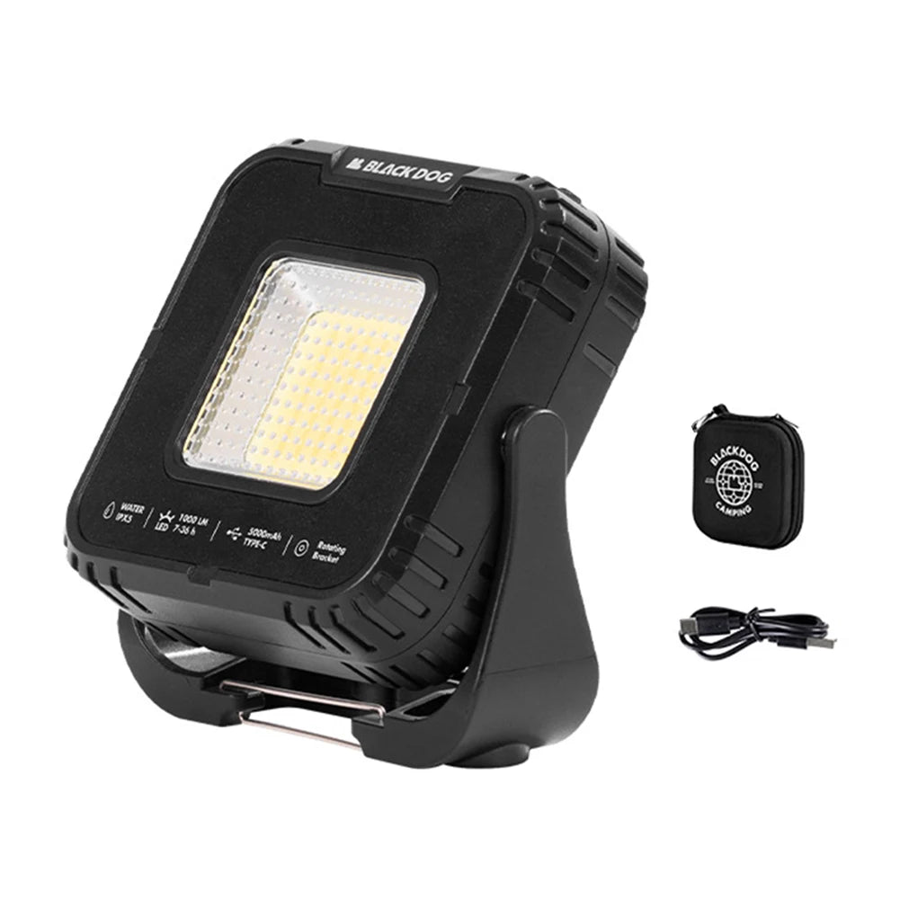 Outdoor Camping Light 4-Level Stepless Dimming Atmosphere Lantern 5000mAh Multi-Function Emergency Lamp 1000LM for Power Outages